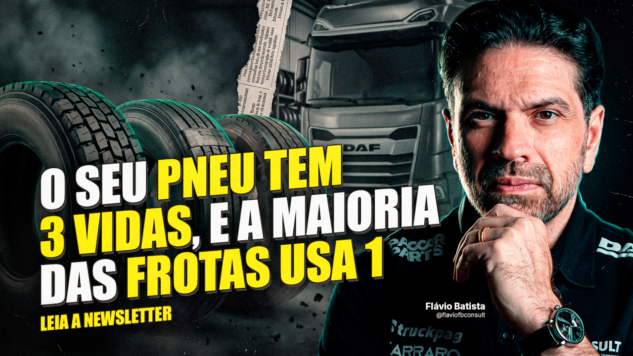 O seu pneu tem 3 vidas, e a maioria das frotas usa 1