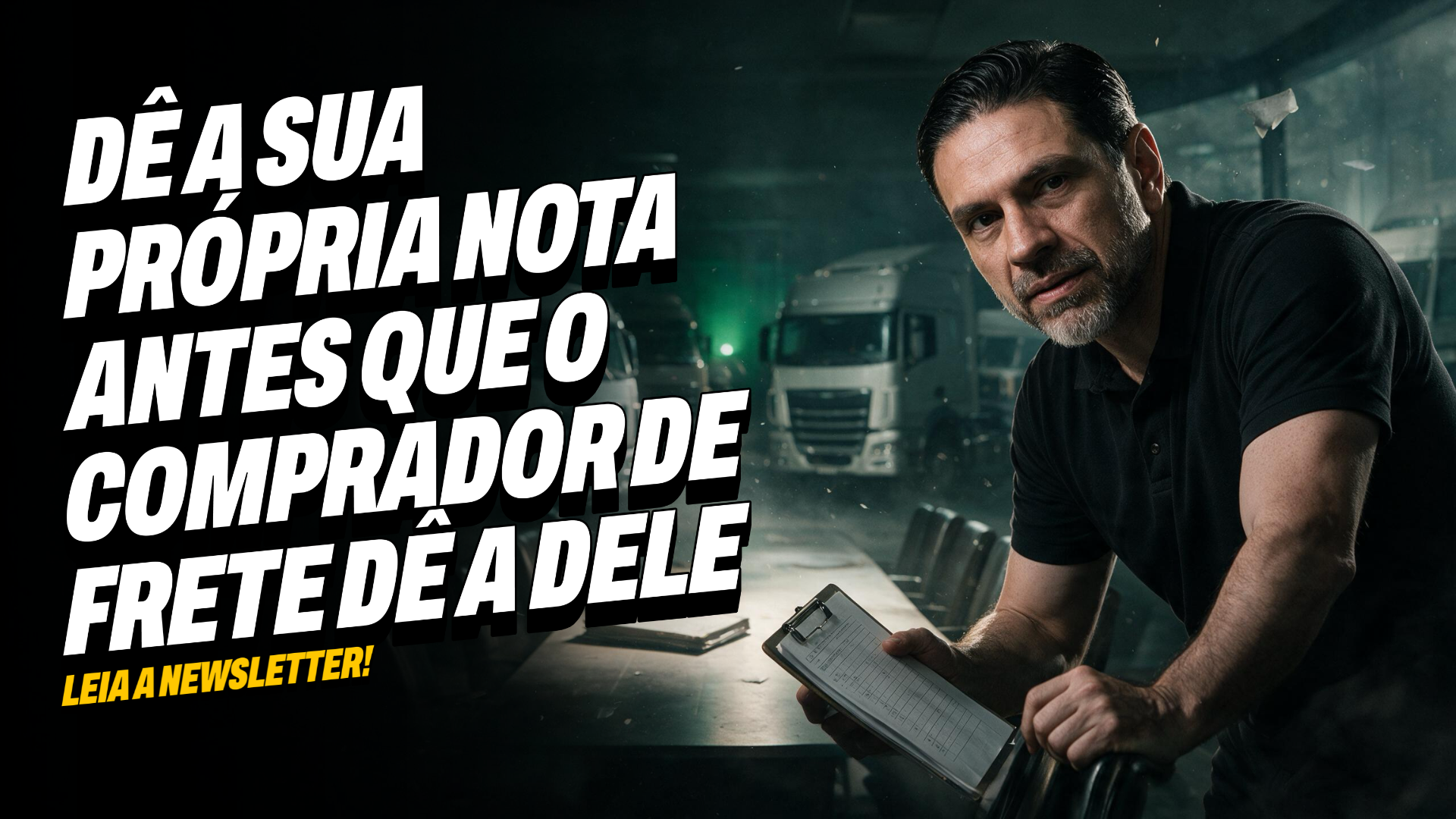 Dê a sua própria nota antes que o comprador de frete dê a dele